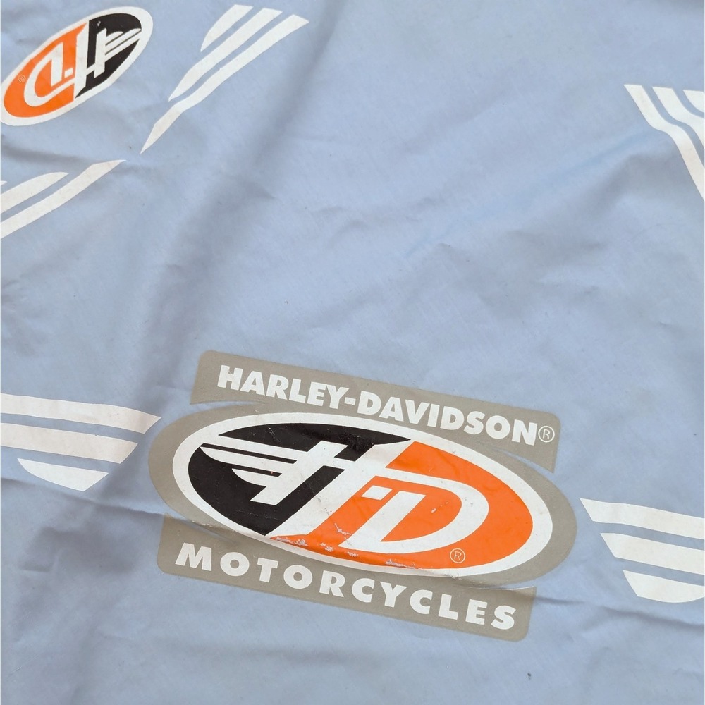 Harley Davidson Logo Bandana Head Wrap Skull Cap Biker Light Blue Black Lot Of 2 - Picture 12 of 14